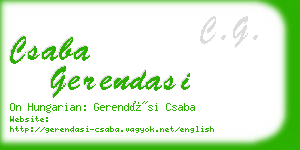 csaba gerendasi business card